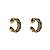 Brinco argolinha Hector Albertazzi midi grumê black diamond ouro vintage - Imagem 1