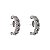 Brinco ear hook Hector Albertazzi grumê black diamond prata boho - Imagem 1