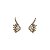Brinco Hector Albertazzi asas black diamond ouro vintage - Imagem 1