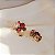 Brinco Hector Albertazzi rubelita ouro vintage - Imagem 3