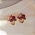 Brinco Hector Albertazzi rubelita ouro vintage - Imagem 2