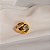Anel Hector Albertazzi cristal ouro vintage - Imagem 3