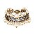 Pulseira Hector Albertazzi pérolas cristais ouro vintage - Imagem 1