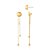 Brinco ear jacket esfera corrente ouro fosco semijoia - Imagem 1