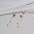 Brinco ear jacket esfera corrente ouro fosco semijoia - Imagem 5