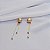 Brinco ear jacket esfera corrente ouro fosco semijoia - Imagem 3