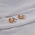 Brinco ear jacket oval mix ouro e ródio fosco semijoia - Imagem 5