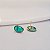 Brinco oval cristal verde ouro semijoia - Imagem 3