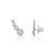 Brinco ear cuff esferas zircônia ródio semijoia - Imagem 1