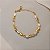Pulseira oval mix ouro e ródio fosco semijoia - Imagem 3