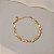 Pulseira oval mix ouro e ródio fosco semijoia - Imagem 2