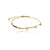 Pulseira corrente fita zircônia coração ouro semijoia 6819105 - Imagem 1