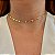 Colar choker corrente fita zircônia coração ouro semijoia 6817305 - Imagem 2