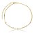 Colar choker corrente fita zircônia coração ouro semijoia 6817305 - Imagem 1