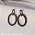 Brinco oval zircônia black ródio negro semijoia BA 3696 - Imagem 5