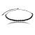 Colar choker gravatinha zircônia black oval ródio negro semijoia JL-1904110 - Imagem 1
