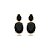 Brinco gota cristal preto ouro semijoia 19a11088 - Imagem 1