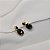Brinco gota cristal preto ouro semijoia 19a11088 - Imagem 4