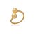 Anel esferas lisas ouro semijoia MJ7602 - Imagem 1