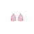 Brinco gota cristal opala rosa ouro semijoia 25k01063 - Imagem 1
