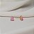 Brinco gota cristal opala rosa ouro semijoia 25k01063 - Imagem 4