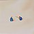Brinco gota cristal opala azul ouro semijoia 25k01063 - Imagem 4