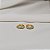 Brinco argolinha cristal opala verde ouro semijoia 25k01057 - Imagem 3