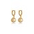 Brinco argolinha esferas ouro semijoia 25a01018 - Imagem 1