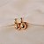 Brinco argolinha esfera ouro semijoia 21k05037 - Imagem 5