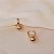 Brinco argolinha esfera ouro semijoia 21k05037 - Imagem 4