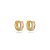 Brinco argolinha zircônia ouro semijoia 24k20039 - Imagem 1