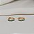 Brinco argolinha segundo furo turquesa ouro semijoia 25a01066 - Imagem 4