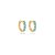 Brinco argolinha segundo furo turquesa ouro semijoia 25a01066 - Imagem 1