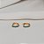 Brinco argolinha segundo furo turquesa ouro semijoia 25a01066 - Imagem 3