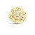 Broche flor pérola shell ouro semijoia - Imagem 1