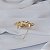 Broche flor pérola shell ouro semijoia - Imagem 5