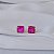 Brinco quadrado cristal fusion pink ouro semijoia - Imagem 3