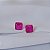 Brinco quadrado cristal fusion pink ouro semijoia - Imagem 4