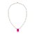 Colar pérola de água doce cristal fusion pink ouro semijoia - Imagem 1
