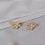 Brinco ear cuff flores zircônia ouro semijoia - Imagem 2