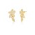 Brinco ear cuff flores zircônia ouro semijoia - Imagem 1