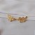 Brinco ear cuff flores zircônia ouro semijoia - Imagem 3