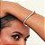 Bracelete ondulado zircônia ouro semijoia - Imagem 2