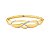 Bracelete abaulado zircônia ouro semijoia - Imagem 1