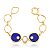 Pulseira cristal lápis lazuli madrepérola ouro semijoia - Imagem 1