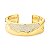 Bracelete texturizado zircônia ouro semijoia - Imagem 1