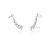 Brinco ear cuff zircônia ródio semijoia - Imagem 1
