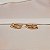 Brinco ear cuff curvada zircônia ouro semijoia - Imagem 4