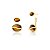 Brinco ear jacket pedra natural olho de tigre ouro semijoia - Imagem 1
