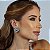 Brinco Leticia Sarabia flor cristal prateado B9163 - Imagem 2